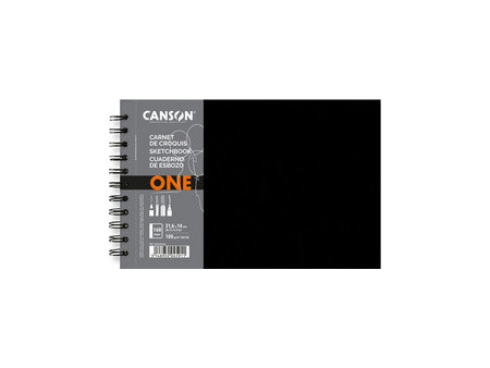 CANSON Carnet de croquis ONE, 216 x 140 mm, noir