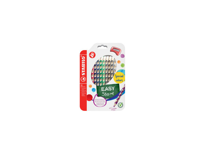 STABILO Crayon de couleur EASYcolors L, étui de 12