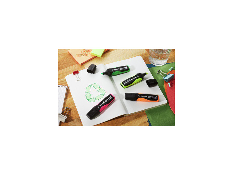 STABILO Surligneur GREEN BOSS, étui en carton de 4