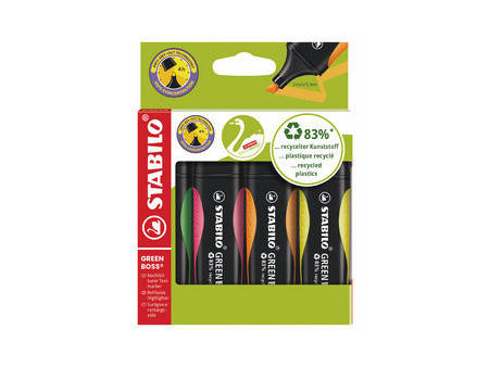 STABILO Surligneur GREEN BOSS, étui en carton de 4
