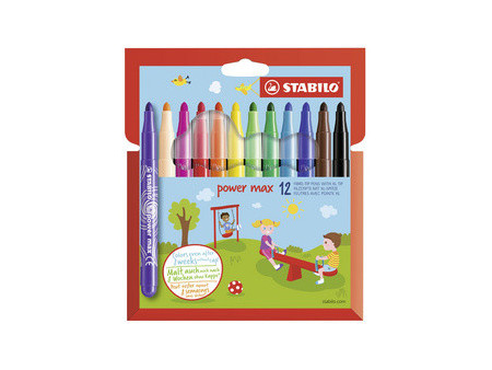 STABILO Feutre power max, rond, étui en carton de 12