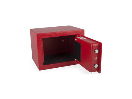 pavo Mini coffre-fort, avec serrure électronique, rouge