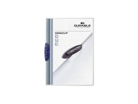 DURABLE Chemise à clip SWINGCLIP, format A4, clip bleu