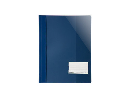 DURABLE Chemise à lamelle extra large, A4+, PVC, bleu foncé