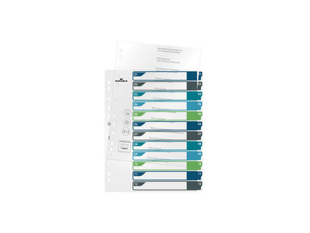 DURABLE Intercalaire en plastique, numérique, A4+