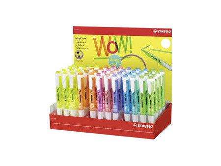 STABILO Surligneurs swing cool, présentoir en carton de 48