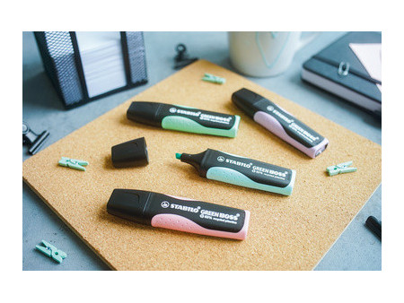 STABILO Surligneur GREEN BOSS Pastel, set de bureau de 8