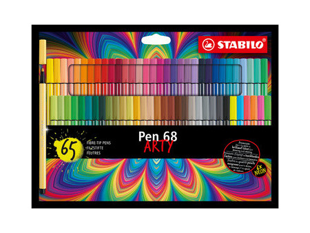 STABILO Feutre de coloriage Pen 68 ARTY, étui carton de 65