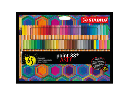 STABILO Feutre à pointe fine point 88 ARTY, étui de 65