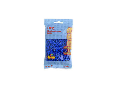 Hama Perles à repasser midi, dans un sachet, bleu
