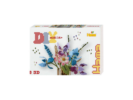Hama Perles à repasser midi Art 'Bouquet de fleurs', coffret