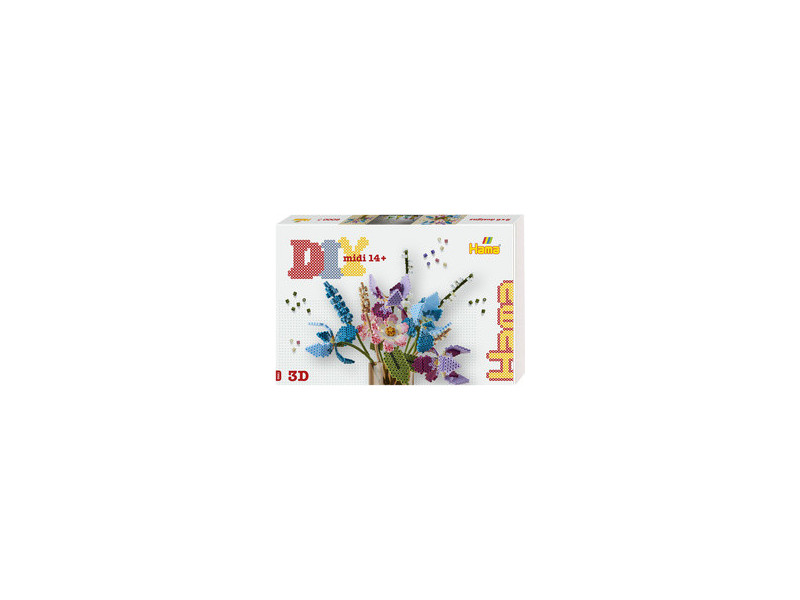 Hama Perles à repasser midi Art 'Bouquet de fleurs', coffret