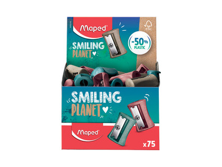 Maped Taille-crayons VIVO SMILING PLANET, présentoir de 75