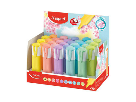 Maped Surligneur FLUO'PEPS PASTEL, présentoir de 30
