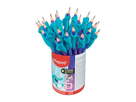 Maped Crayon de papier avec guide-doigt, pot de 22