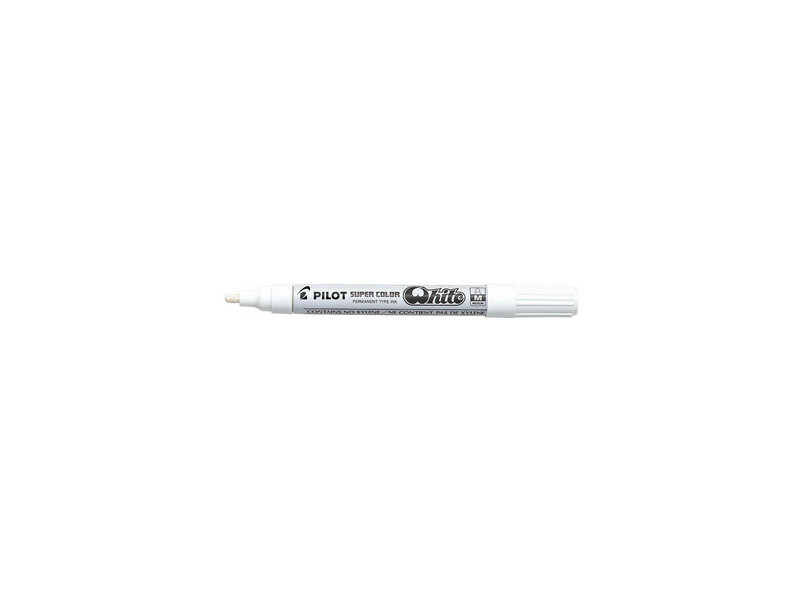 PILOT Marqueur permanent SUPER COLOR, extra fin, blanc