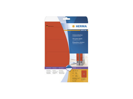 HERMA Etiquette dos de classeur SPECIAL, 192 x 61 mm, jaune