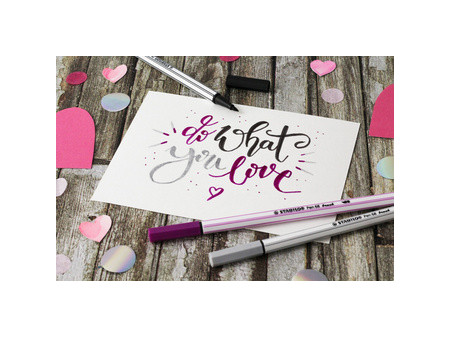 STABILO Feutre pinceau Pen 68 brush, étui en métal de 25