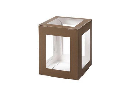 folia Pièces en carton pour lanterne, 135x135x180 mm, orange