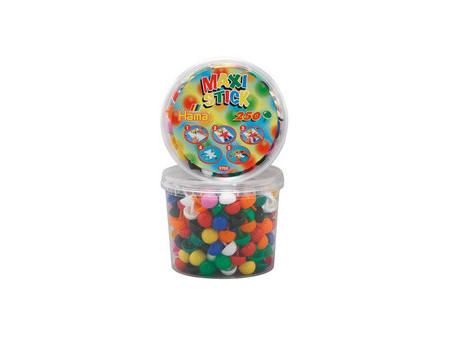 Hama Maxi Stick Perles à piquer, dans un pot, 250 pièces