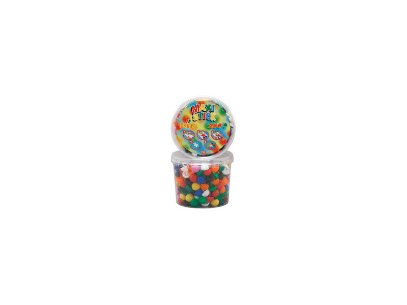 Hama Maxi Stick Perles à piquer, dans un pot, 250 pièces