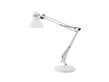 ALBA Lampe de bureau LED 'ARCHI', pince/socle, blanc