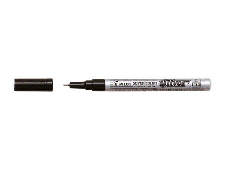 PILOT Marqueur permanent SUPER COLOR, extra fin, argent