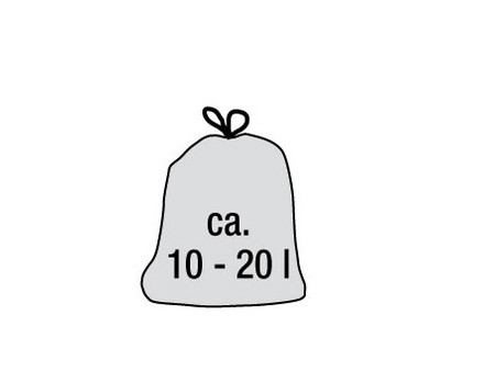 swirl Sac poubelle, avec poignées, 20 litres, blanc