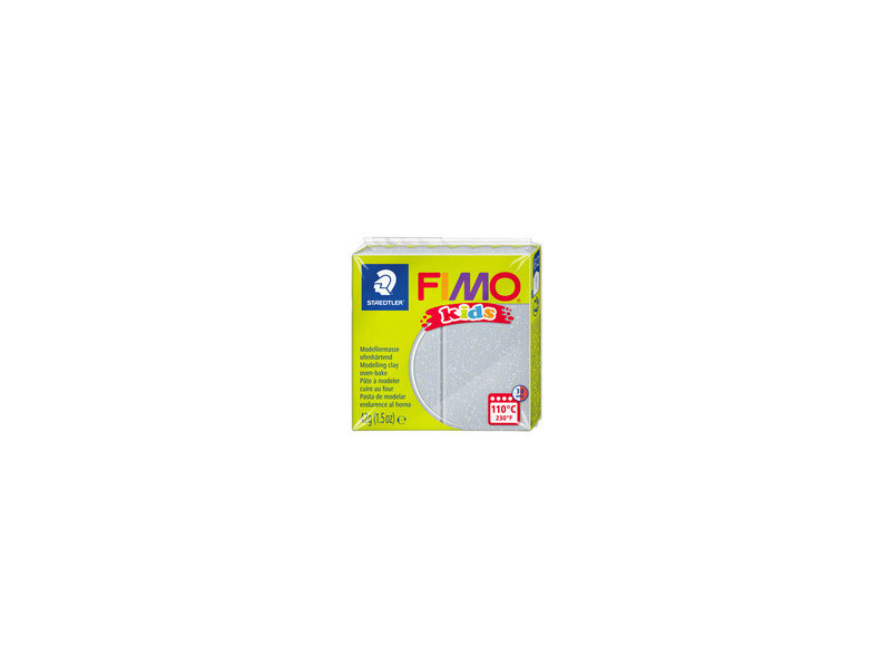 FIMO kids Pâte à modeler, à cuire, 42 g, rouge paillette