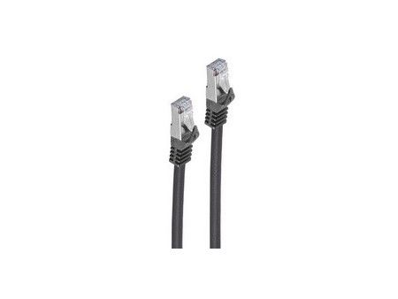 shiverpeaks Câble patch PUR, cat. 6A, S/FTP, 0,15 m, noir
