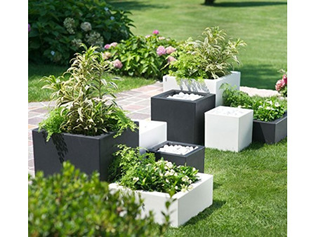 tera Cube à plantes 'Schio Cubo 25', bianco