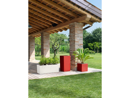 tera Jardinière 'Schio Cassa 80', bianco