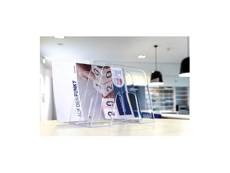 HAN Porte-revues SORTER, A4, 3 compartiments, transparent