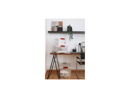 EDA Boîte de rangement CLiPSTOCK, 30 litres, PP, transparent