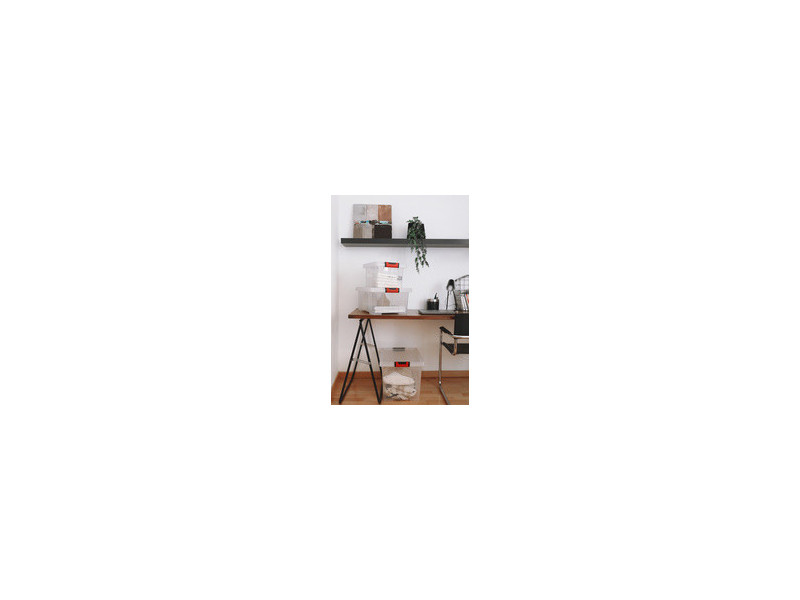 EDA Boîte de rangement CLiPSTOCK, 30 litres, PP, transparent