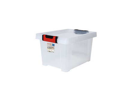EDA Boîte de rangement CLiPSTOCK, 30 litres, PP, transparent