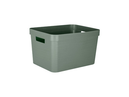 EDA Boîte de rangement STONE, 30 litres, PP, vert laurier