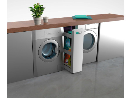EDA Desserte mobile MOBILO, 3 tablettes, PP, blanc