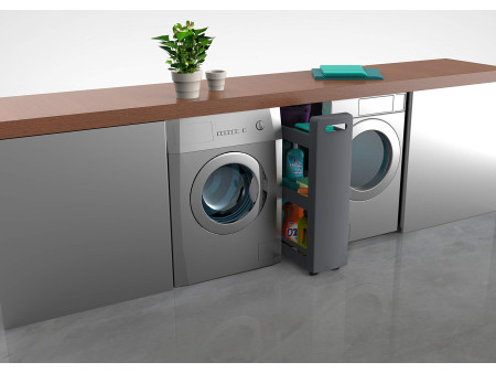 EDA Desserte mobile MOBILO, 3 tablettes, PP, anthracite