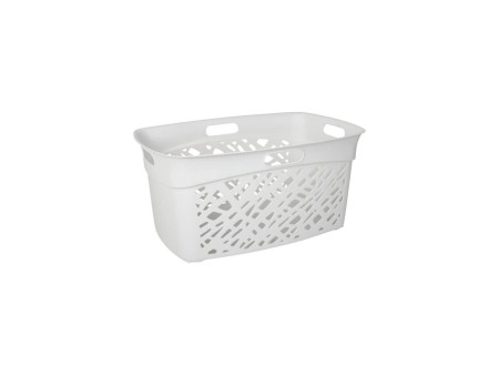 EDA Corbeille à linge ALMERIA, 45 litres, PP, blanc