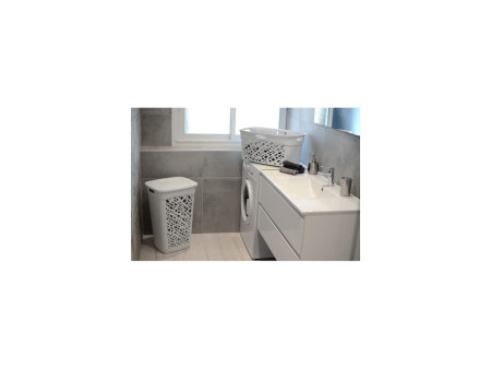 EDA Corbeille à linge ALMERIA, 45 litres, PP, blanc