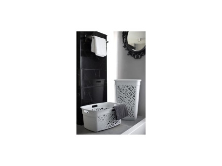 EDA Corbeille à linge ALMERIA, 45 litres, PP, blanc