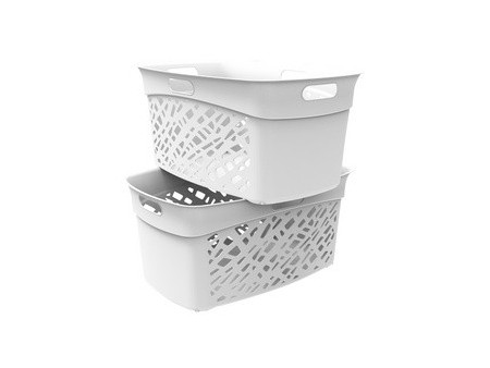 EDA Corbeille à linge ALMERIA, 45 litres, PP, vert eucalyptu