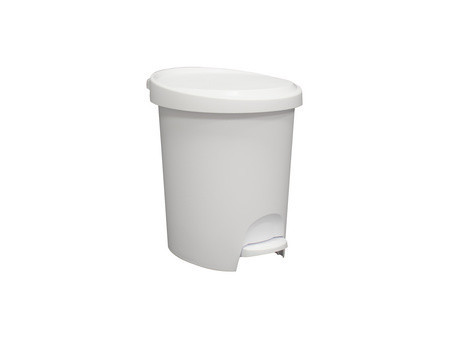 EDA Poubelle cosmétique à pédale Stepy, 6 litres, blanc
