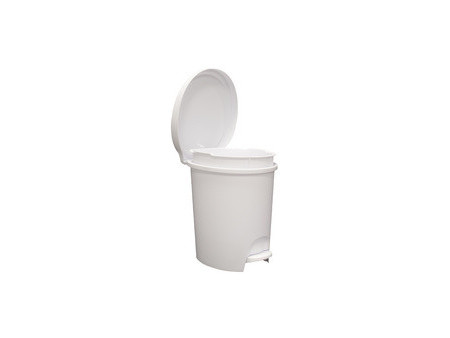 EDA Poubelle cosmétique à pédale Stepy, 6 litres, blanc