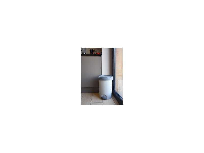 EDA Poubelle à pédale Stepy, 15 litres, PP, anthracite