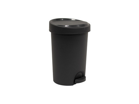EDA Poubelle à pédale Stepy, 15 litres, PP, blanc