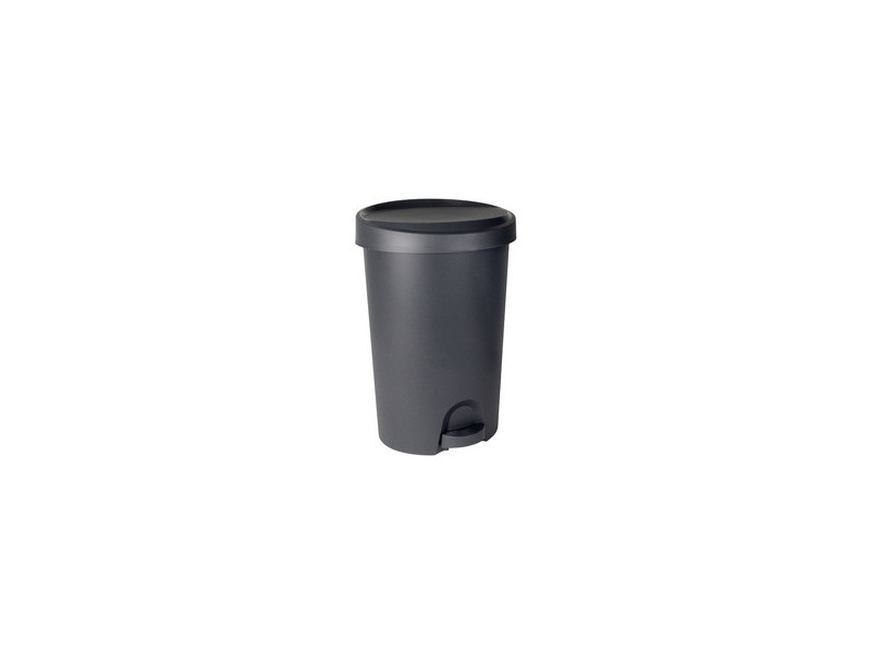 EDA Poubelle à pédale Stepy, 27 litres, PP, gris/anthracite