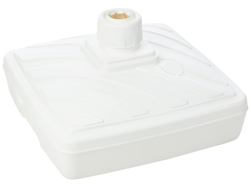 EDA Pied de parasol, plastique, carré, (L)565 mm, blanc
