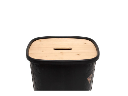 EDA Bac à pellets, 70 litres, noir